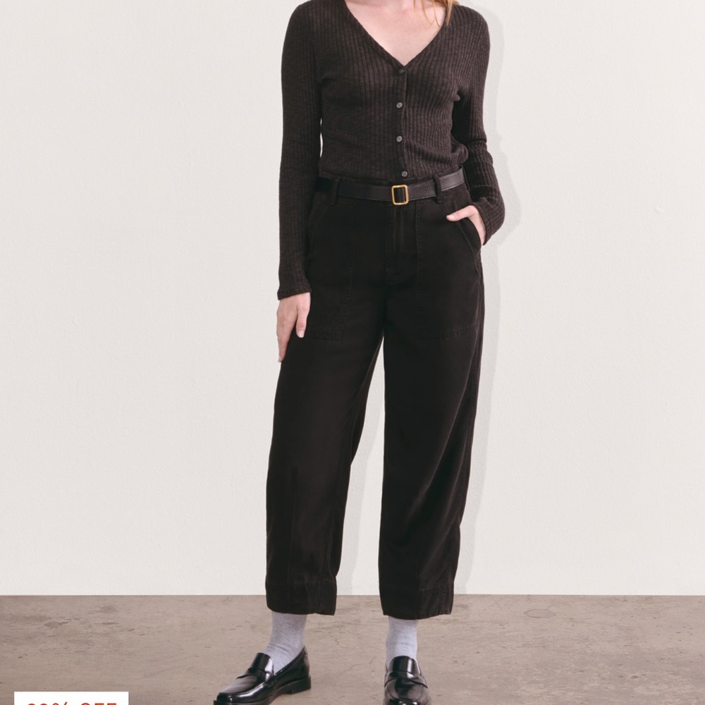 Everlane The Tencel utility Cargo Pants Relaxed Fit 8